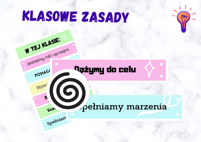 Zasady klasy - plakat na drzwi