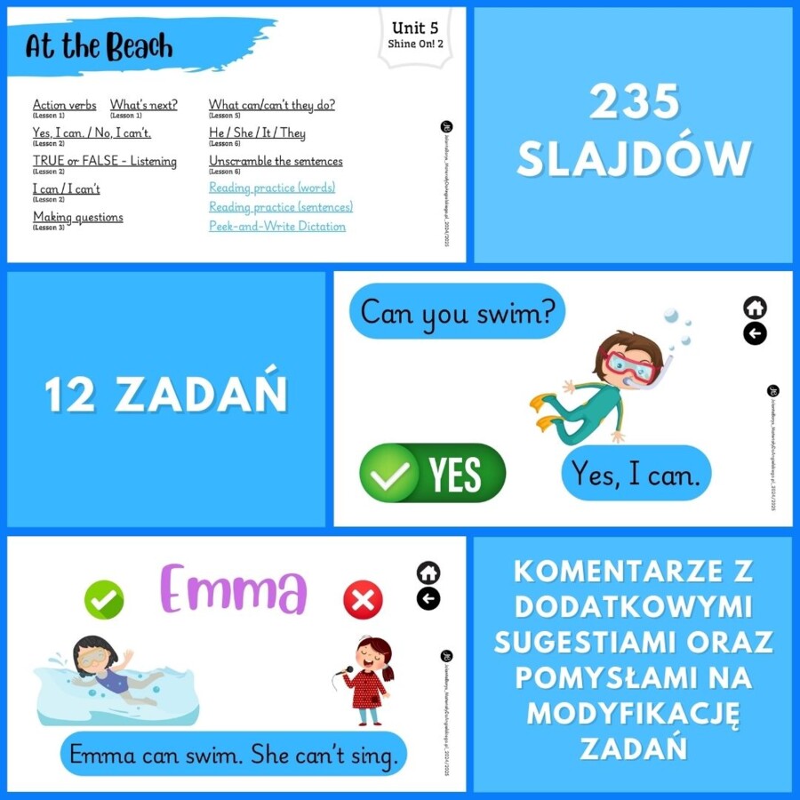 Prezentacja Shine On! 2 – Unit 5 At the Beach