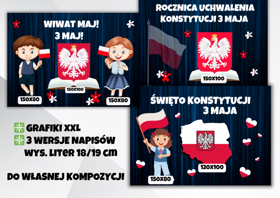 DEKORACJA XXL ŚWIĘTO KONSTYTUCJI 3 MAJA