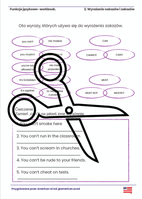 ANGIELSKI- nakazy i zakazy