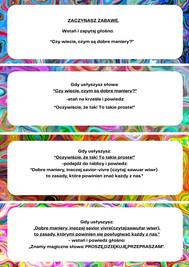 Test na uważność "Dobre maniery".