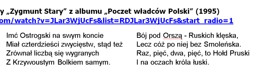 Tekst piosenki - Zygmunt Stary