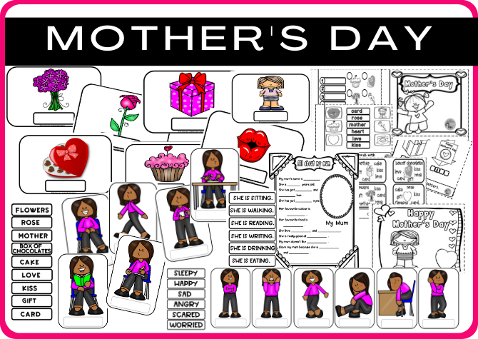 MOTHER'S DAY - KARTY PRACY / FLASHCARDS