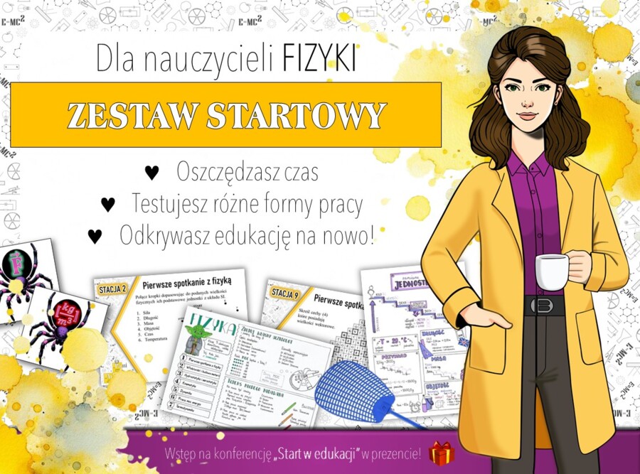 PAKIET startowy dla nauczycieli FIZYKI – karty pracy i pomysły na ciekawe lekcje.