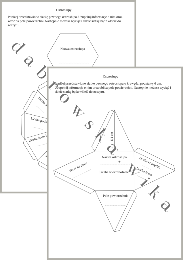 Siatki ostrosłupów