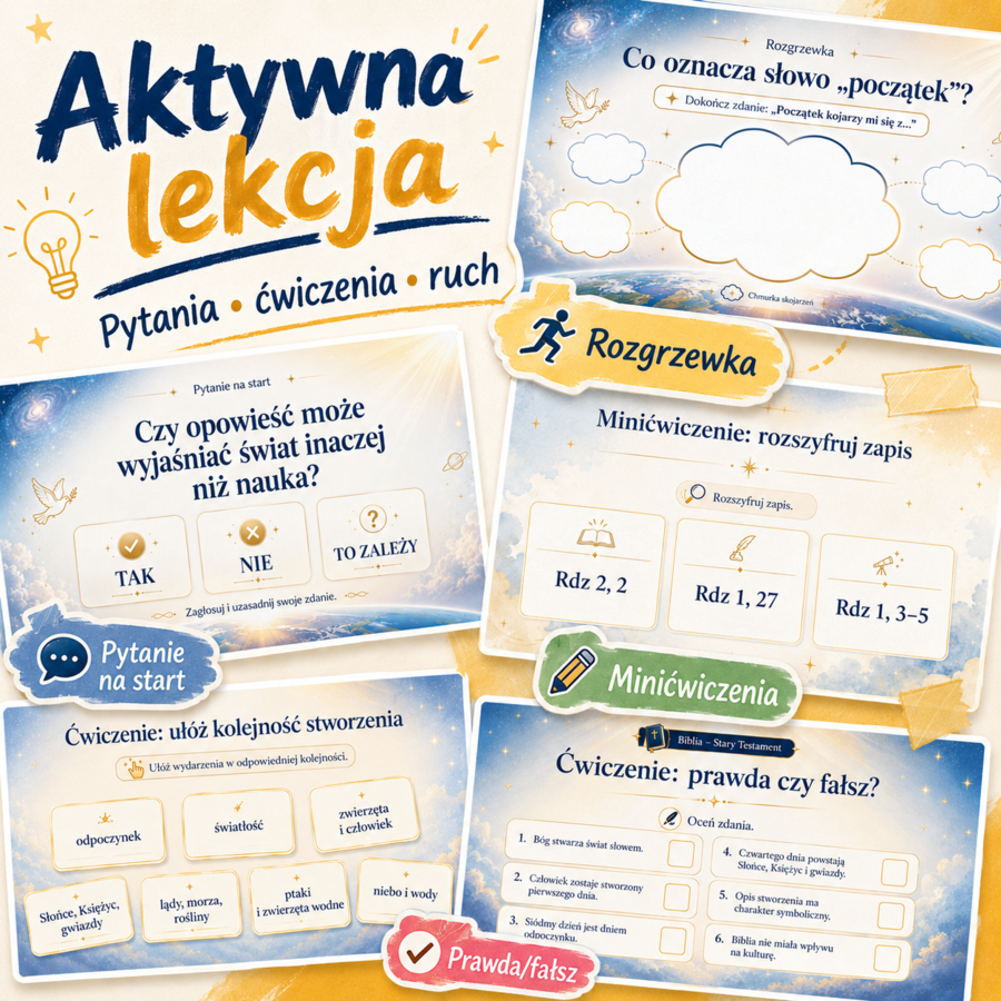 Prezentacja na lekcję. Stworzenie świata i człowieka.