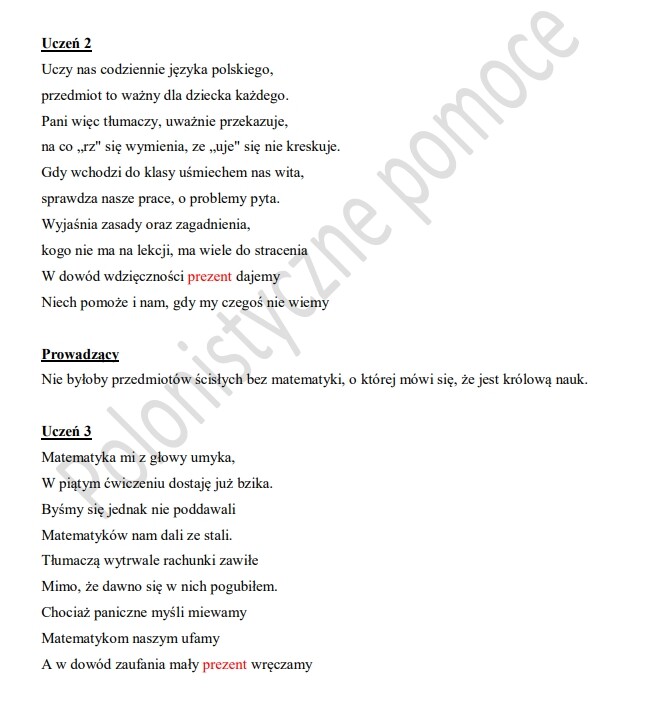 Dzień Nauczyciela. Koncert życzeń