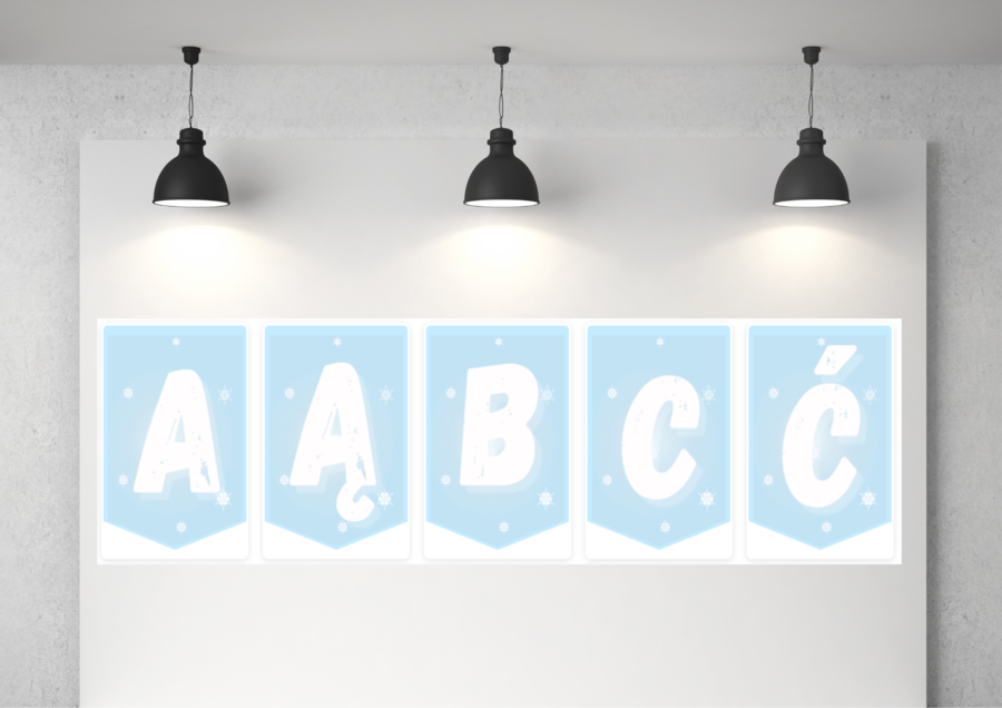 Zima dekoracja na gazetkę