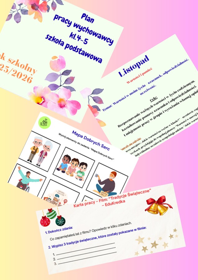 Plan pracy wychowawcy kl.4-5 - listopad - grudzień