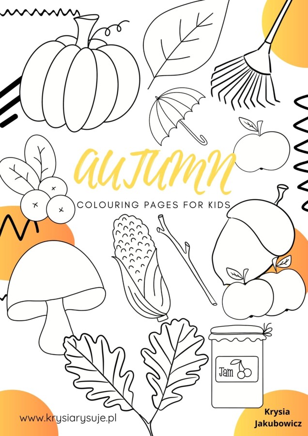 Jesień. Autumn. Kolorowanka
