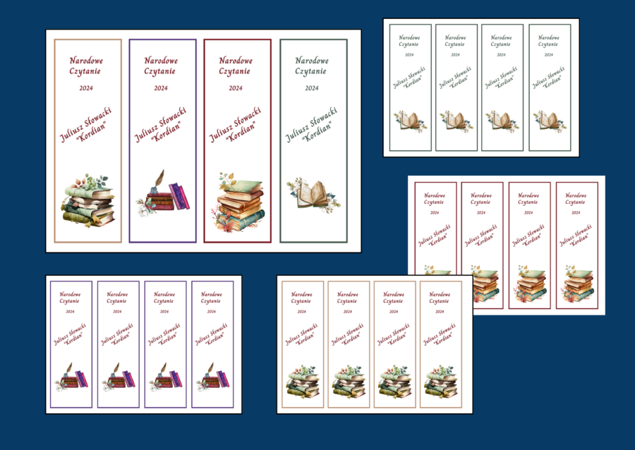 NARODOWE CZYTANIE 2024 – zakładki do książek – zakładka – kolor – wersja 2