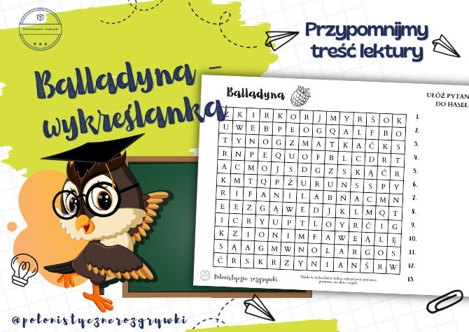 Balladyna. Wykreślanka