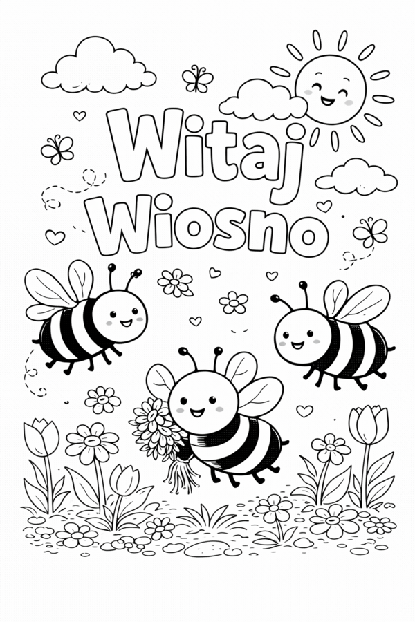 Kolorowanki Witaj Wiosno 10 sztuk