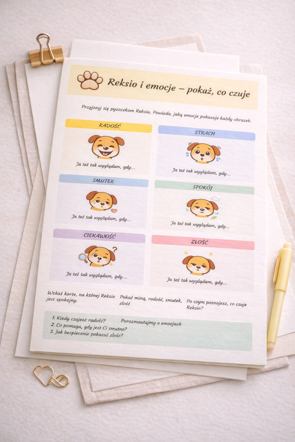 Reksio i emocje – pokaż, co czuje