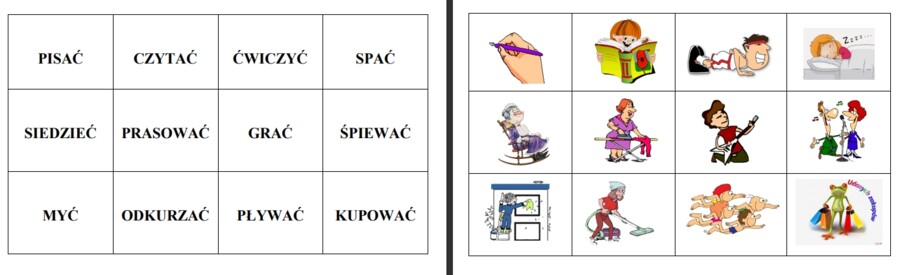 Czasownik. Gra klasowa