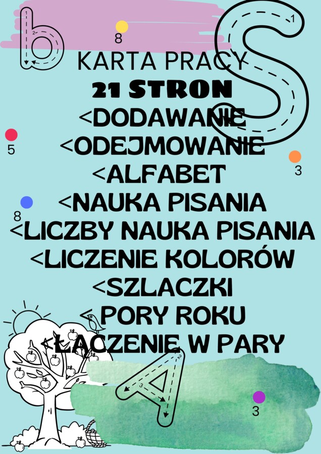 Karta pracy pisanie,dodawanie i odejmowanie