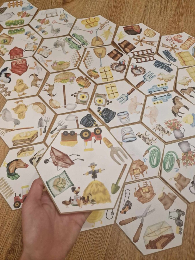 Układanka sześciokątna podłogowa - na wsi