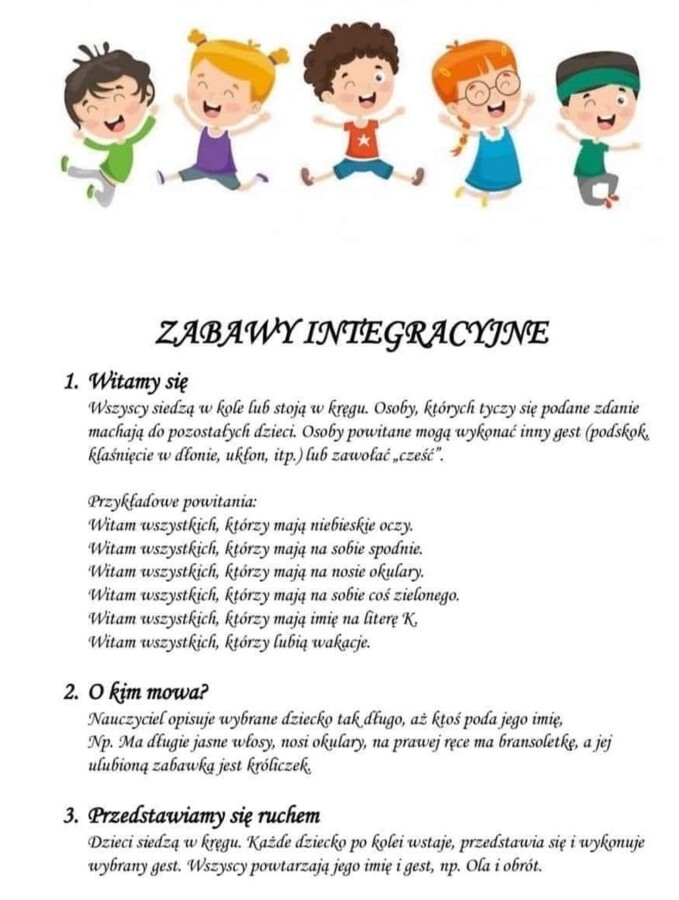 50 zabaw integracyjnych/ paluszkowych/ masażyków