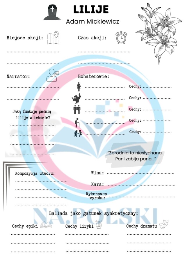 Lilije - karta pracy