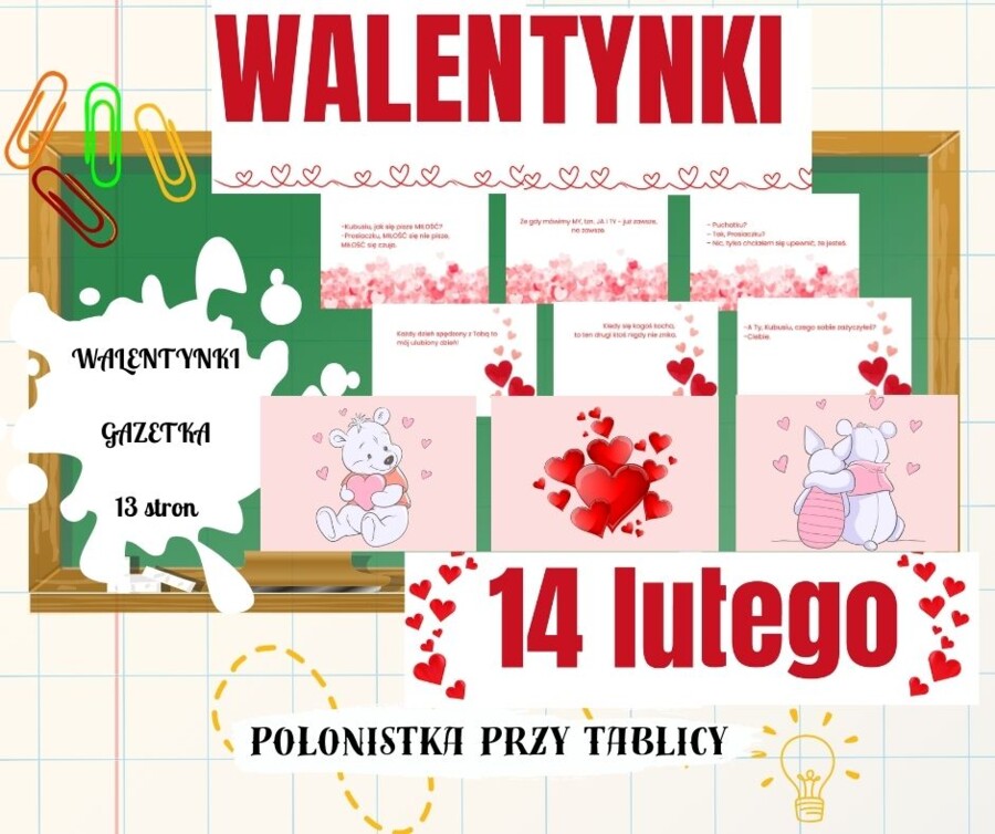GAZETKA WALENTYNKI DZIEŃ ZAKOCHANYCH