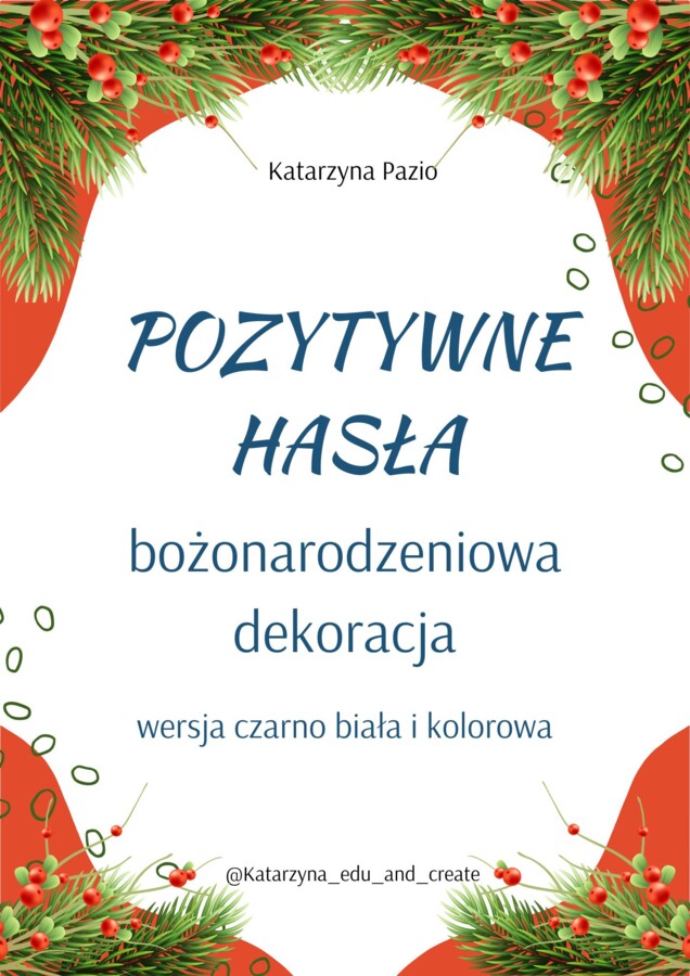 Pozytywne hasła - Boże Narodzenie - dekoracja