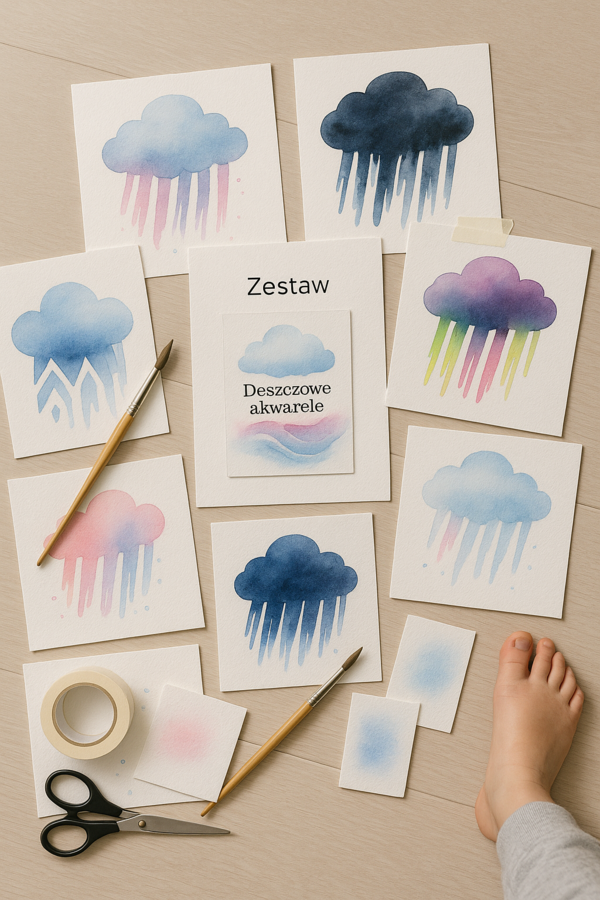 Deszczowe akwarele – technika rozmyć