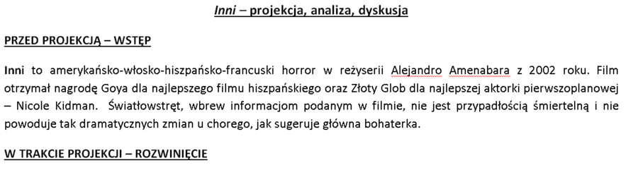 Karta pracy - film Inni