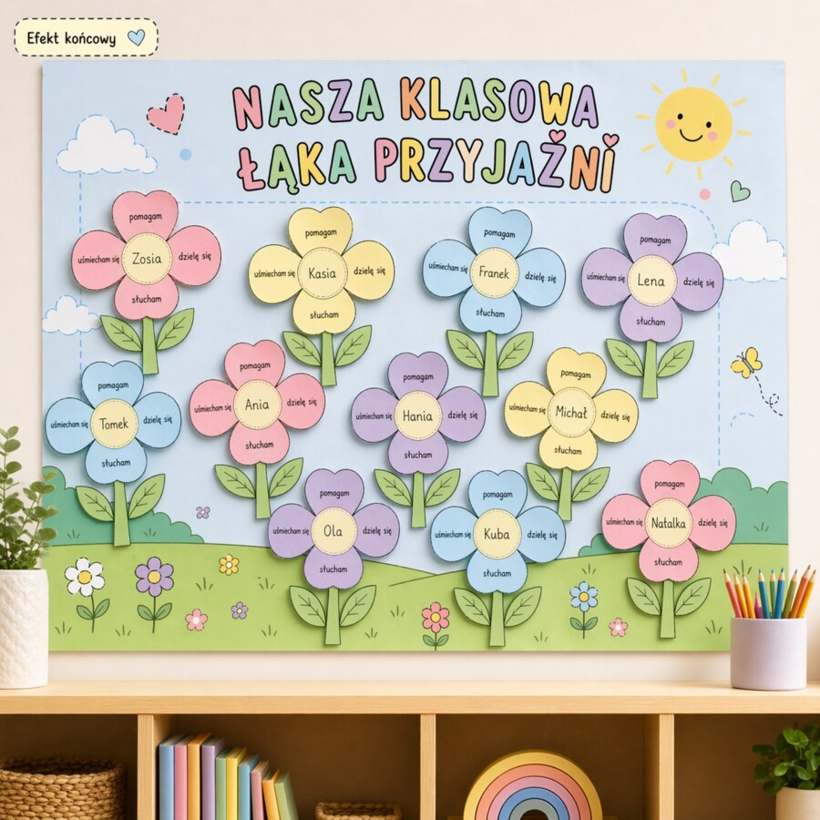 Kwiat przyjaźni - praca plastyczna