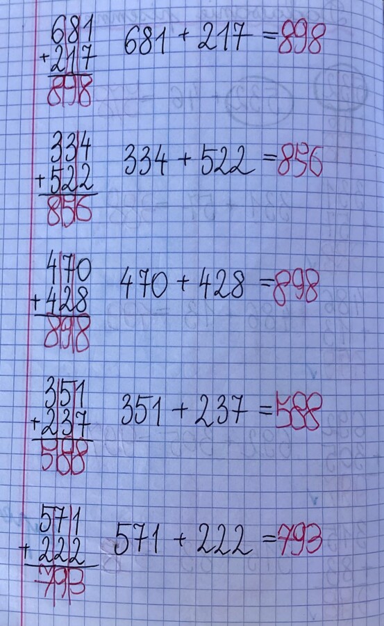 Lekcja 3 - program nauczania „DIY Matematyka w I - III” / zeszyt część 1, dodawanie pisemne bez przenoszenia