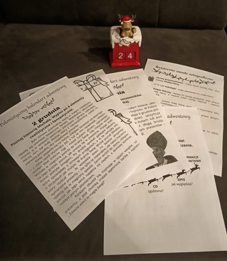 Polonistyczny kalendarz adwentowy dla klas 4-6