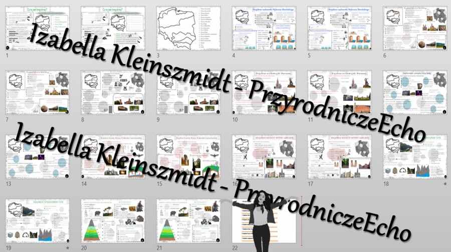 Zestaw sketchnotek i kart pracy + gratisowe linki do prezentacji multimedialnych niekomercyjnych wykonanych w genial.ly do indywidualnego pobrania i użycia do celów niekomercyjnych. Geografia 5, „Krajobrazy Polski”
