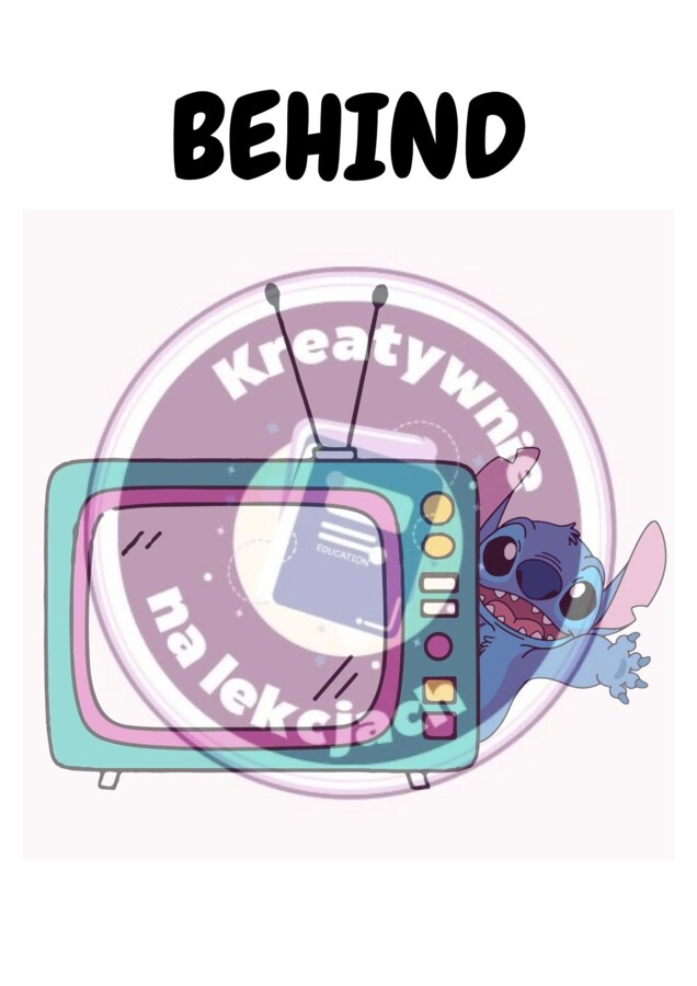 Prepositions of Place – zestaw kart pracy z bohaterem Stitch