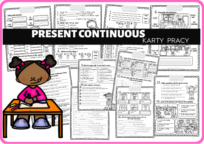 PRESENT CONTINUOUS - KARTY PRACY