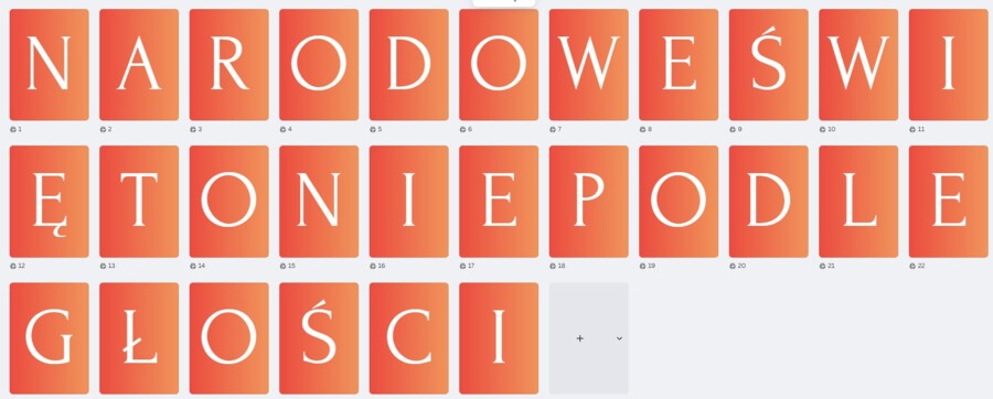 NARODOWE ŚWIĘTO NIEPODLEGŁOŚCI - GIRLANDA NAPIS