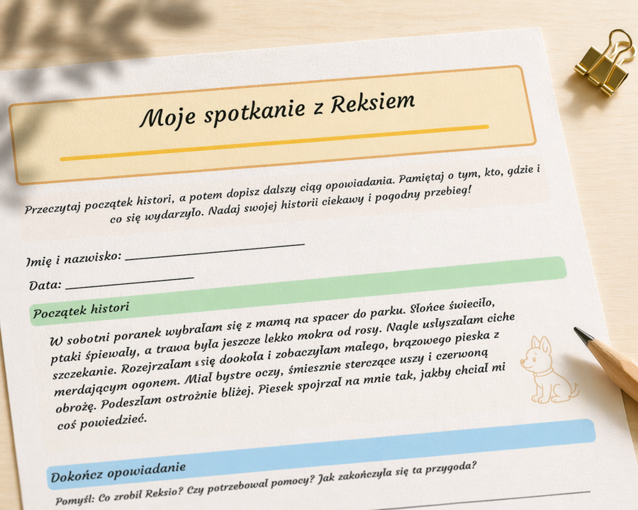 Moje spotkanie z Reksiem – karta twórczego pisania