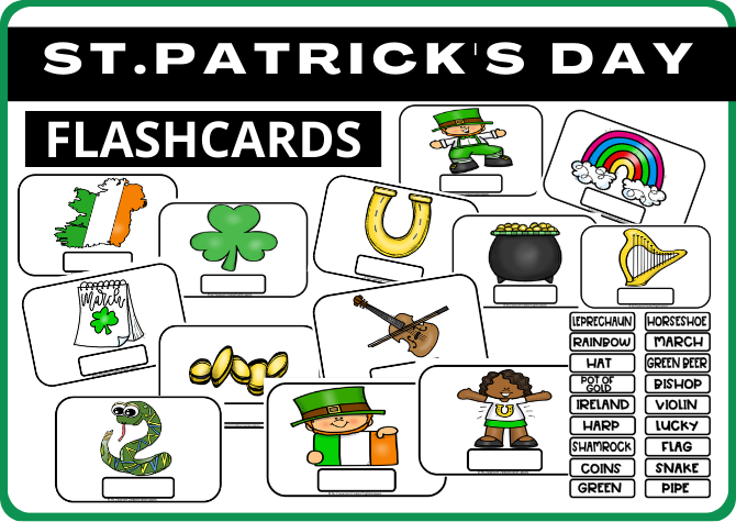 Dzień Świętego Patryka - ST.PATRICK'S DAY - FLASHCARDS