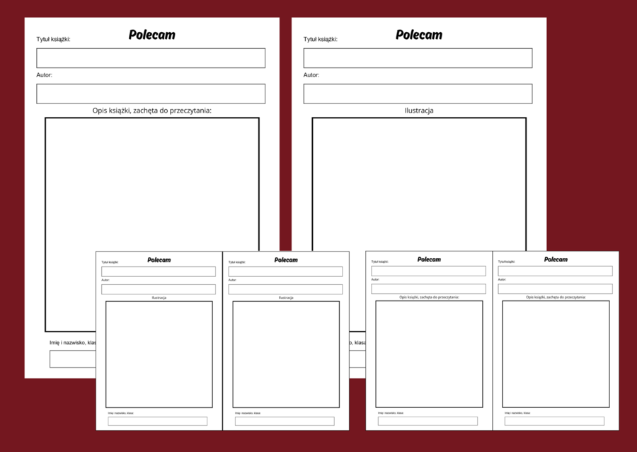POLECAJKI czytelników - BIBLIOTEKA - 2 wersje - 2 formaty