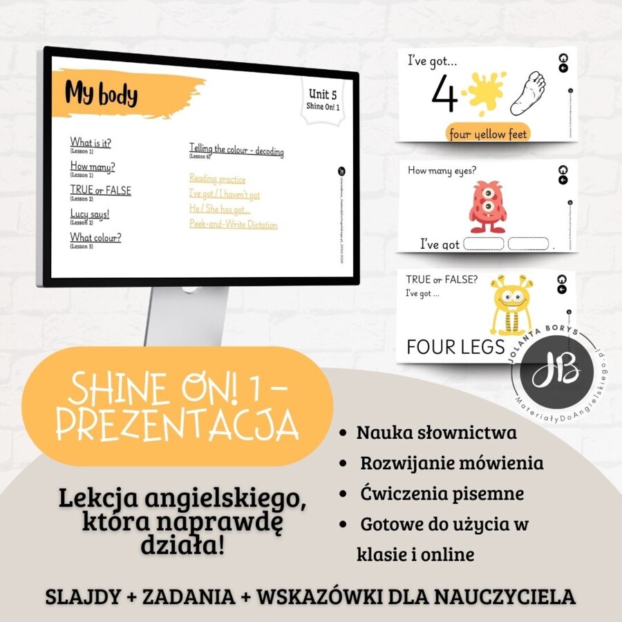 Prezentacja Shine On! 1 – Unit 5 My body
