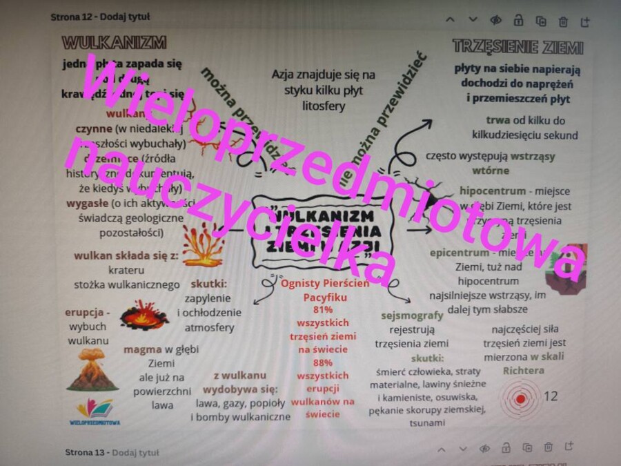 MAPY MYŚLI - GEOGRAFIA - KLASA 8- 37 TEMATÓW - 76 STRON