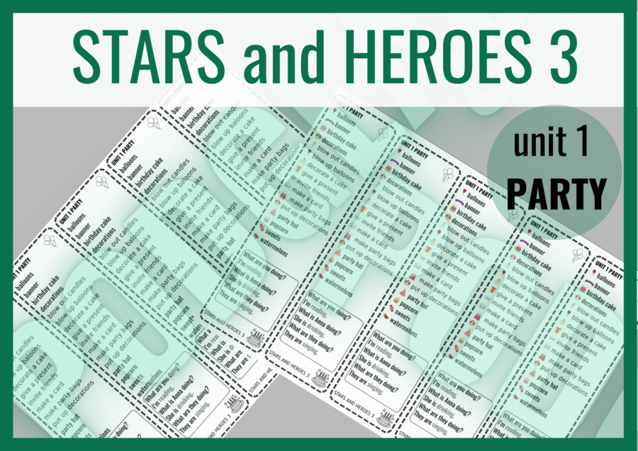 Stars and Heroes 3 unit 1 PARTY – zakładki do książki
