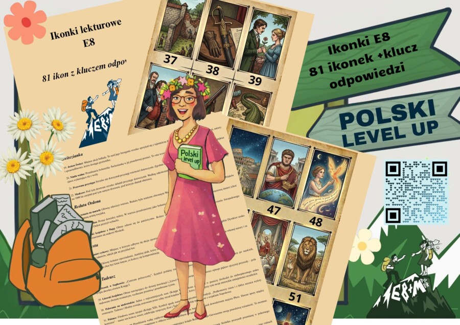 Analiza obrazków nawiązujących do lektur kl.7-8+ klucz odpowiedzi_Polski Level Up