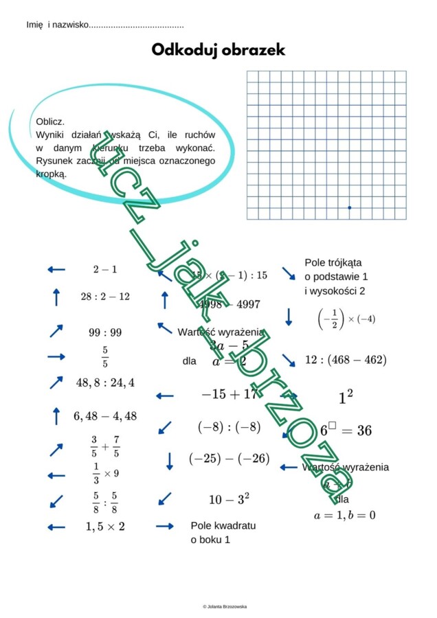 Działania na liczbach, klasy 6 -8