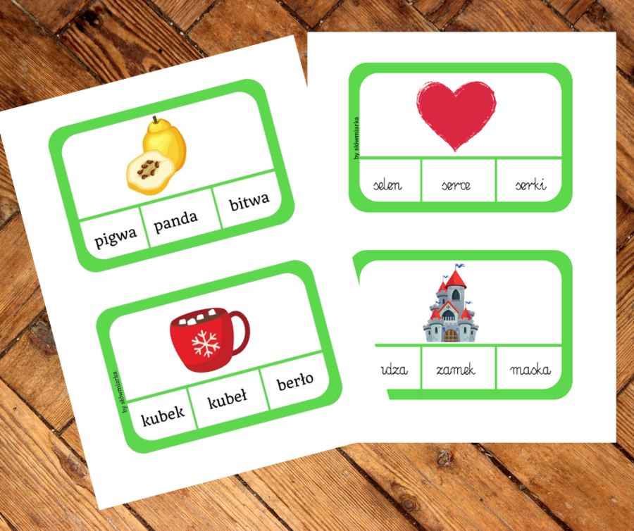 HIIT! Klamerkowe czytanie wyrazy 5-literowe