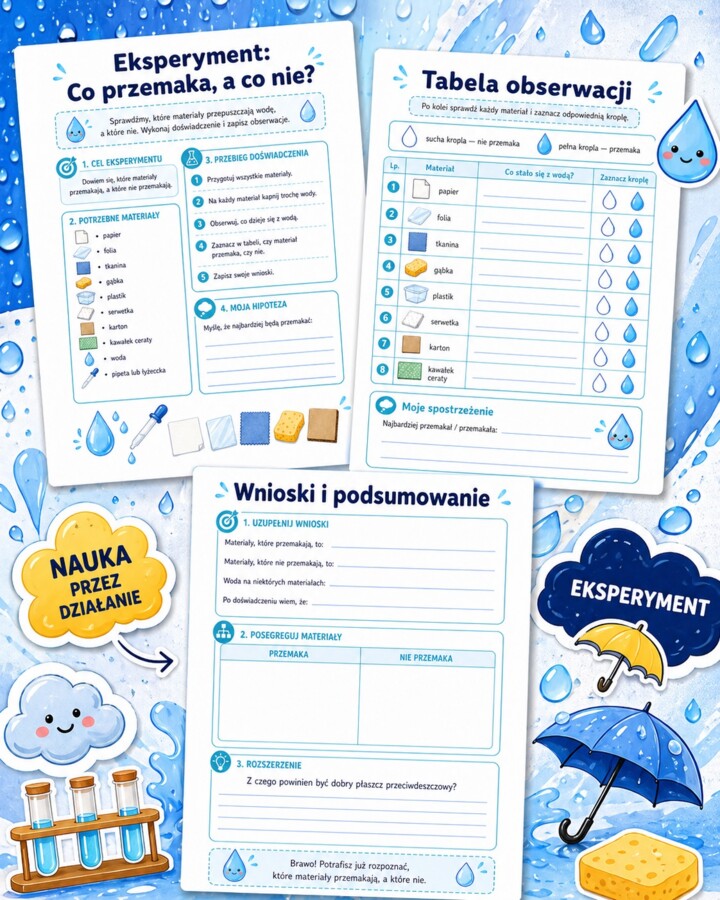 Eksperyment. Co przemaka, a co nie?