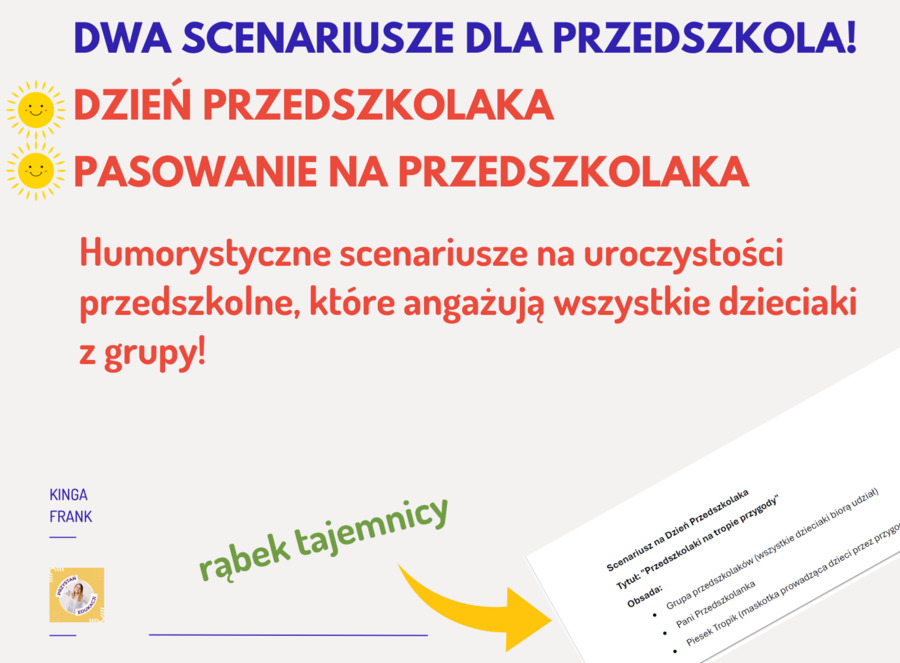 Scenariusze na Dzień Przedszkolaka oraz Pasowanie na Przedszkolaka!
