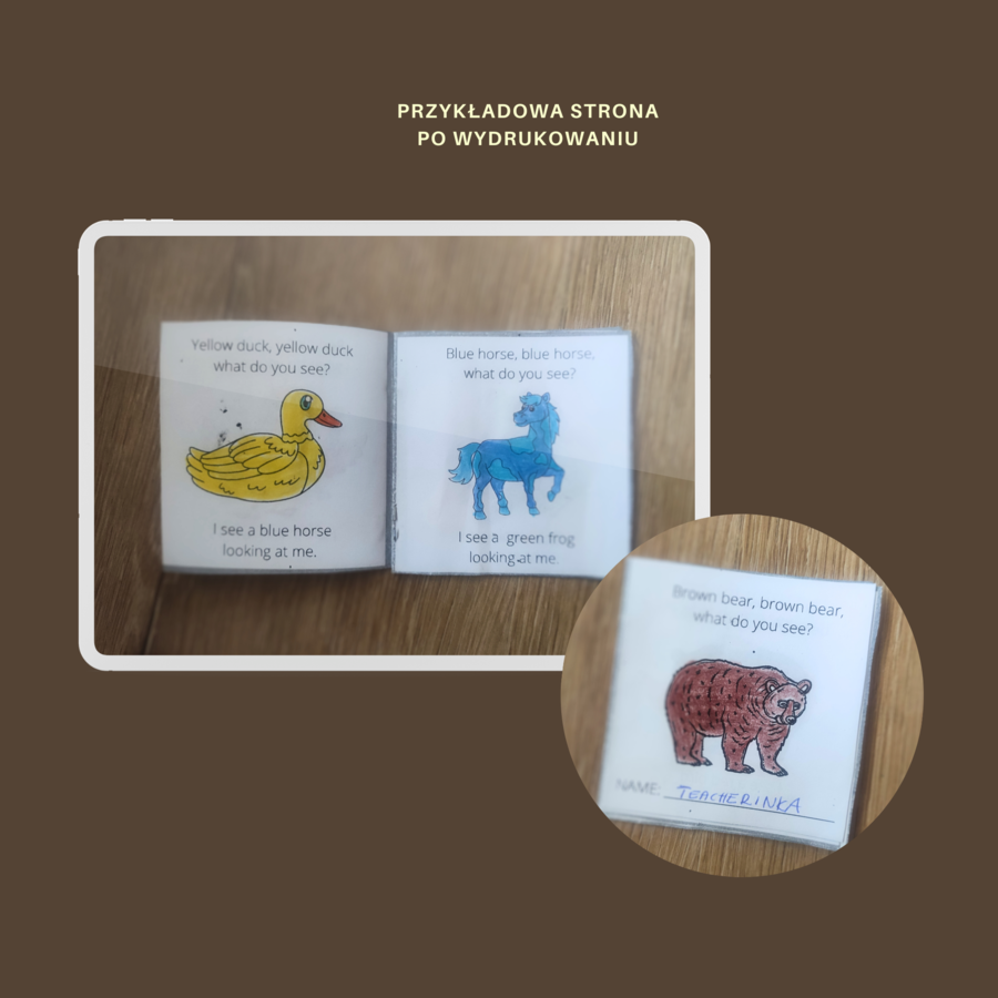 Mini Książeczka do Książki Brown Bear, Brown Bear What do you see?