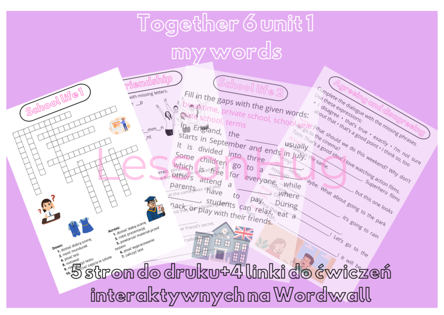 Together 6 unit 1 My words