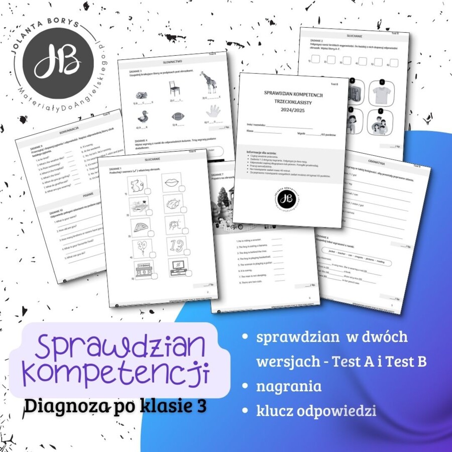 Sprawdzian Kompetencji – Diagnoza po klasie 3 (język angielski)