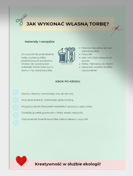 Torba wielokrotnego użytku - projekt klasowy