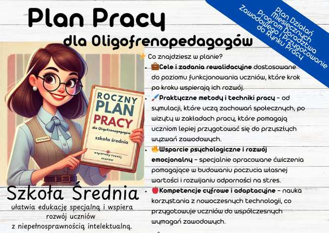 Roczny Plan Pracy dla Oligofrenopedagogów – Szkoła średnia